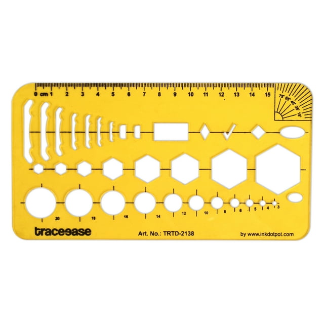 Traceease Gabarit de Combinaison Géométrique, Outils de Dessin Pochoir de Géométrie Conception Règle de Mesure
