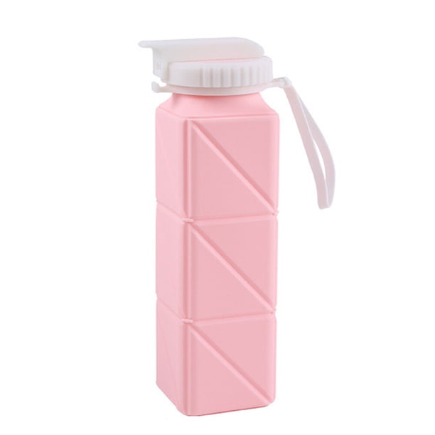 Botellas de agua plegables, botellas de viaje portátiles de silicona, agua reutilizable a prueba de fugas