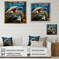 thumbnail image 4 of Designart "Inquisitive Marine Turtle I" Animals Turtle Canvas Prints, 4 of 7