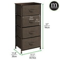 thumbnail image 3 of mDesign Tall Dresser Storage Tower Stand with 4 Fabric Drawers - Espresso Brown, 3 of 8