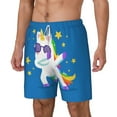 thumbnail image 2 of Gaeub Cool Unicorn Star Golden Mens Swim Trunks Stretch Beach Shorts Quick Dry for Men Swim Shorts Swimwear with Pockets- X-Large, 2 of 9
