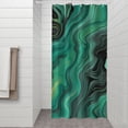 thumbnail image 2 of Green Marble Color Flow Pattern Shower Curtain 36"x72" ,Bathroom Decorative Shower Curtains Set with 12 Hooks,Modern Waterproof Washable Shower Curtain, 2 of 6