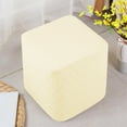 thumbnail image 2 of Stretch Ottoman Cover Furniture Ottoman Foot Rest Cover for Footrest Foot Stool, Light Yellow, 2 of 7
