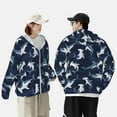 thumbnail image 4 of Fotbe Party Shark Cute Chaqueta con Protección Solar UPF 50+ para Hombre y Mujer, Camisa con Capucha y Bolsillos-Small, 4 of 7