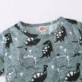thumbnail image 5 of JLFKNG Baby Boys Clothes Sets Cute Sweet Dinosaur Printed Shirt Tops Short Sleeve Shorts With Elastic Waist Design Breathable Loose Fit 2Pcs Outfits Sets Comfy Lovely Clothing, 5 of 6