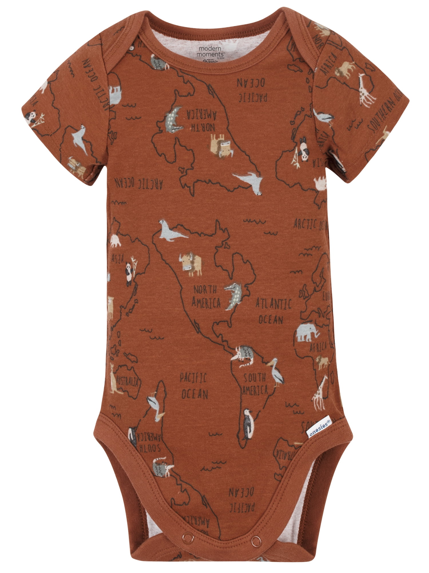 Modern Moments by Gerber Baby Boy Bodysuits, 4-Pack (Newborn-12 Months)