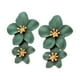 thumbnail image 1 of Hermosos pendientes de flores decorativos con forma de gota para mujer (verdes), 1 of 7