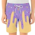 thumbnail image 2 of Ice Cream Boy Baseball Shorts Waffle Or Cone Quick Dry Shorts Kids Ice Cream Drip Track Short Pants F 100, 2 of 4