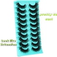 thumbnail image 5 of Eyelashes Mink Lashes Fluffy Natural Look False Lashes Wispy Full Eye Lashes 8D 20 mm Long D Curl Strip Eyelashes Pack 10 Pairs Reusable Fake Eyelashes That Look Like Extensions, 5 of 17