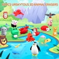 thumbnail image 2 of Gomas de borrar URSKYTOUS, 60 unidades, rompecabezas 3D con forma de animal para niños, 2 of 7