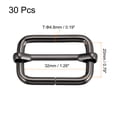 thumbnail image 2 of Slides Buckles, 30 Pack 32x20x4.8mm Metal Roller Pin Buckles, Dark Gray, 2 of 5