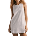 thumbnail image 3 of Robe d'Été pour Femmes à Col Rond Sans Manches à Dos Ouvert, Décontractée, Plage, Soleil, Coton et Lin, Mini, Blanche, M, 3 of 8