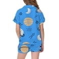 thumbnail image 4 of JIAYUE Sleepwear Set For Girls Summer Soft Stain Lightweight Funny Print Short Sleeve Tees With Shorts Pajamas Two Piece Outfits Loose Fit For Kids Comfortable Bedtime Nightwear,4-5 Years, 4 of 4