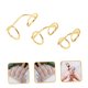 thumbnail image 5 of GAXIRE 3Ud Anillos Ajustables De Cobre Dorado Para De Manicura En Casa, 5 of 8