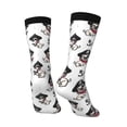 thumbnail image 3 of Zufioo DOG IS WEARING PIRATE COSTUME Print Thigh High Socks,Knee High Socks For Women and men,Over the Calf Tube Socks.Athletic Socks, 3 of 6