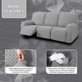 thumbnail image 3 of Fundas para sofá reclinable de 3 plazas ULTICOR, jacquared, gris claro, 3 of 6