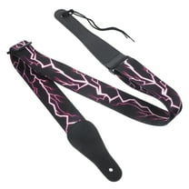 Purple Guitar Strap Electric Bass Performance Polyester Guitars Printing Leather
