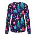 thumbnail image 7 of YUGYXL Deals Christmas Sweatshirts for Women Plus Size Crewneck Long Sleeve Xmas Tree Print Shirts Casual Cute Funny Pullover Tops A Multicolor XL, 7 of 7