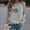 Gray, variant on mihongmao Valentine Tops for Women Round Neck Ladies' Casual Valentine's Day Printed Long Sleeved Round Neck Top/shirt White S