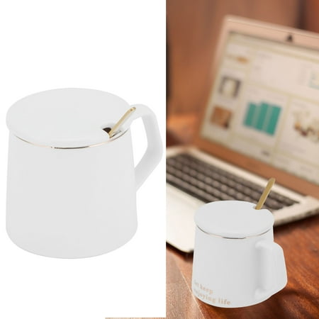 

Henmomu Milk Cup Come With Lid And Spoon Ceramic Cup 320ml Ceramic Cup For Office For Home