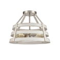 thumbnail image 2 of Elk Home 15-Inch Wide Brigantine Semi Flush Mount, Satin Nickel, 2 of 3