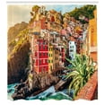 thumbnail image 3 of Ambesonne Italy Shower Curtain, Riomaggiore at Sunset, 69"Wx75"L, Multicolor, 3 of 3