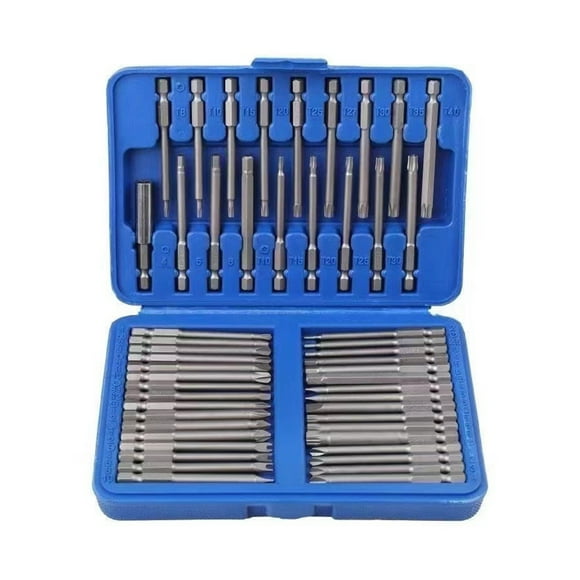 Largo 50 Piezas De Destornillador De Destornillador Juego De Seguridad De La Broca Adicional Long Magnetic Kit De Perforación De Destornillador Bits De Destornillador Con Caja De
