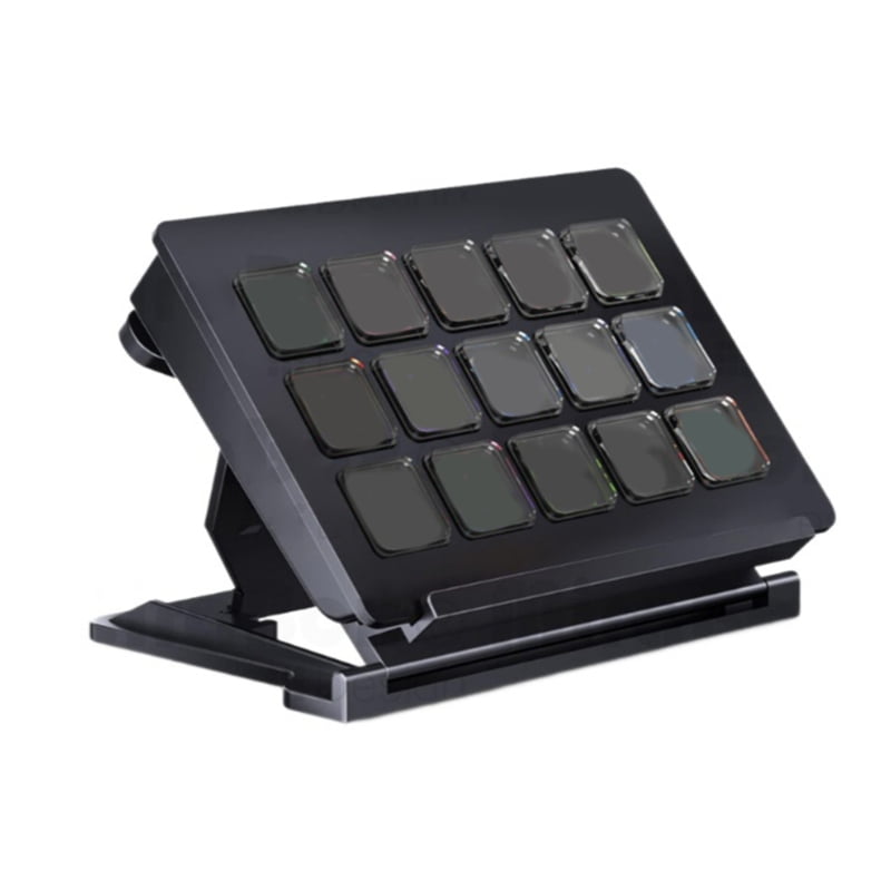 Programmable 15 Key LCD Macro Keyboard for Live Streaming Gaming Content Creators OBS Twitch Integration For Stream Deck