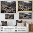 thumbnail image 4 of Designart "Surreal Maze Landscape Exploration II" Landscapes Framed Wall Art - Traditional Brown Surrealism Landscape Bedroom Framed Canvas Wall Art, 4 of 6