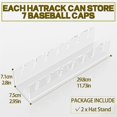 thumbnail image 4 of Perchero para gorras de béisbol, 2 piezas, organizador de gorras de acrílico sin instalación para 14 gorras de béisbol, perchero para gorras transparente, transparente, 4 of 5