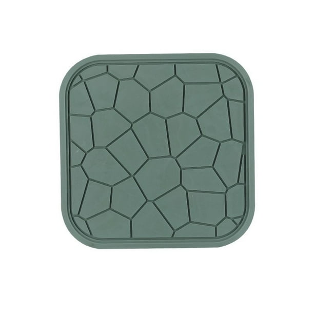 Matsuzay Mantel Individual de goma para cuadrada, almohadilla resistente al calor, lavable, posavasos para restaurante, alfombrilla Cocina y Comedor Verde