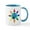White/Blue Inside, variant on CafePress - Peace Star - 11 oz Ceramic Mug - Novelty Coffee Tea Cup