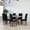 Brown Faux Leather, variant on Merrick Lane Mid-Century Panel Back Parsons Accent Dining Chair in Beige Faux Leather - Set of 6