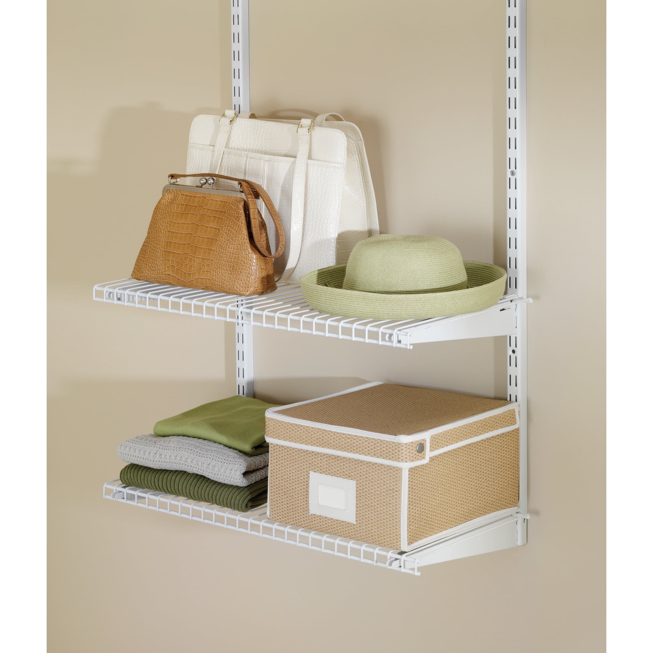Rubbermaid Fg3h9103wht Configurations Closet Shelf Kit White