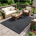thumbnail image 2 of Koeckritz Rugs Grizzly Grass Slate Grey Indoor/Outdoor Turf Area Rug, 3' x 5', 2 of 8