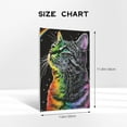 thumbnail image 4 of 8x12 inch Canvas Frameless Painting Rainbow Cat,Rustic Cat'S Nest Decor Accessory,Fun Rainbow Cat Modern Style Canvas Paintings,Gift For Cat & Rainbow Enthusiast,Cafes.Lounge,Man Cave Decor, 4 of 6