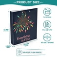thumbnail image 3 of FORMRS 3 Ring Binder 1.5 inch with Pockets Clip Board 200 Sheets Capacity, Blue Christmas Light, 3 of 8