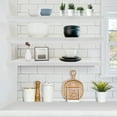 thumbnail image 2 of Sorbus 2-Pack Extra Long Floating Wall Shelves, 48" x 9", White – Farmhouse Style Shelves for Bedroom, Kitchen, Living Room & Bathroom, 2 of 6