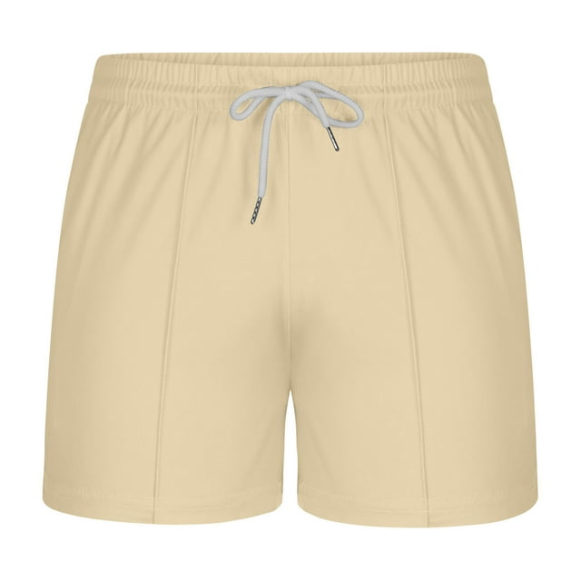 KIHOUT Men's Athletic Beach Shorts Mesh Solid Color Summer Beach Lightweight Drawstring Quick Dry Shorts