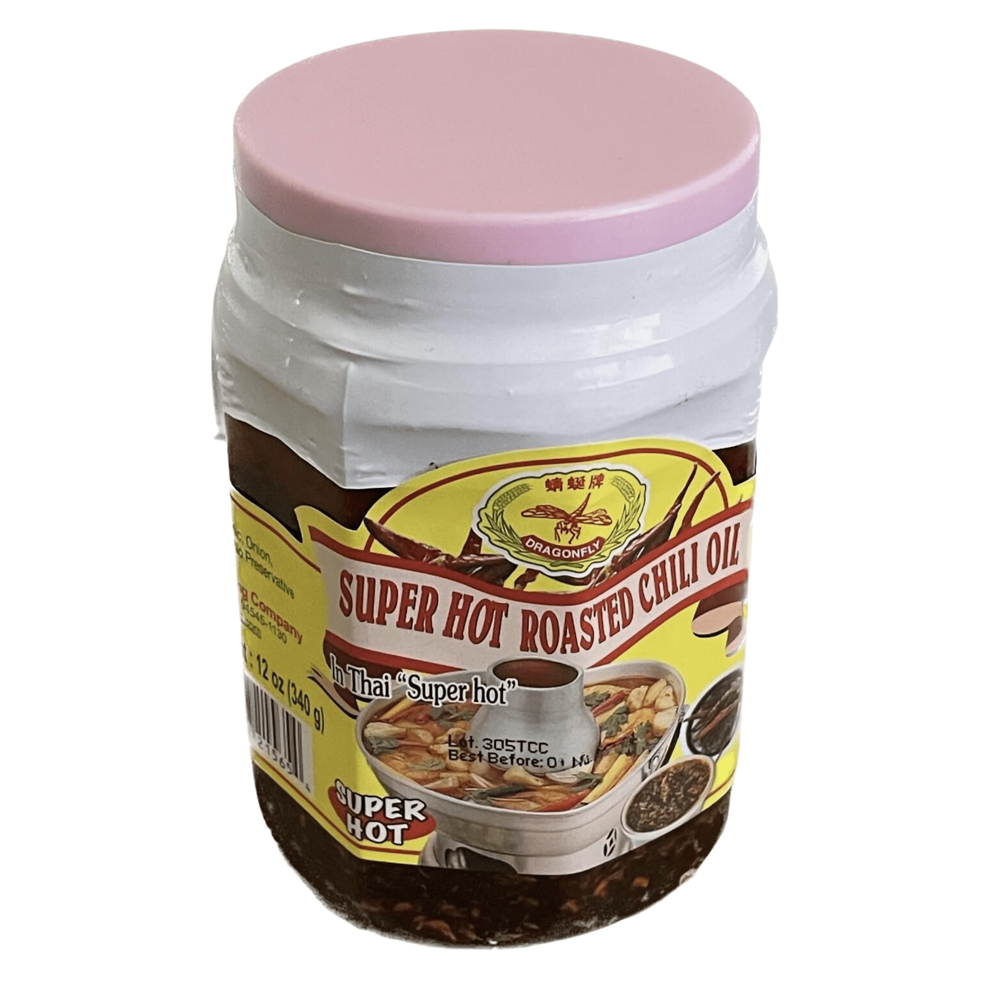 Dragonfly Super Hot Roasted Chili Oil - 340 Grams 12 Oz