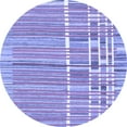 thumbnail image 1 of Ahgly Company Machine Washable Indoor Round Abstract Blue Modern Area Rugs, 4' Round, 1 of 4