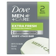 (4 pack) (4 pack) Dove Men+Care Extra Fresh Body and Face Bar, 3.75 oz, 2 Bar