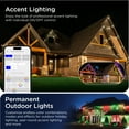 thumbnail image 6 of Enbrighten 100ft Wi-Fi Eternity Lights, Permanent Outdoor Lights, 72 LEDs, Smart LED Eaves Lights for Christmas, Halloween, Party, Game Day and More, 6 of 9