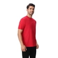 thumbnail image 4 of Zfeel Men's Dry Fit Short Sleeve Poly Shirt, Crewneck Comfortable Tee, Moisture Wicking, Red, M, 4 of 6