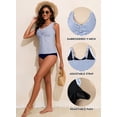 thumbnail image 3 of Eytino Women Tankini Swimsuits Modest Two Piece Bathing Suit Ruffle Tankini Tops with Tummy Control Bottom, 3 of 9