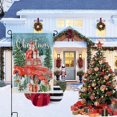 thumbnail image 3 of Merry Christmas Garden Flag Double Sided Vertical 12.5x18 Red Truck Cardinal Birds Xmas Tree Gifts Snow Green Holly Berry Winter Holiday Yard Flag Outdoor Decoration, 3 of 6