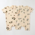 thumbnail image 6 of Bullpiano 0-12M Girl Boys Short Sleeve Bodysuits Casual Jumpsuits Crawling Clothes Baby Cotton Print Flat Corner Romper, 6 of 9