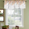thumbnail image 5 of 2 Panels Brown Eucalyptus Leaves Valance for Windows, Summer Botanical Weeping Watercolor Light Filtering Kitchen Curtains, Rod Pocket Window Treatment Curtain Valances for Living Room, 42"x18", 5 of 9