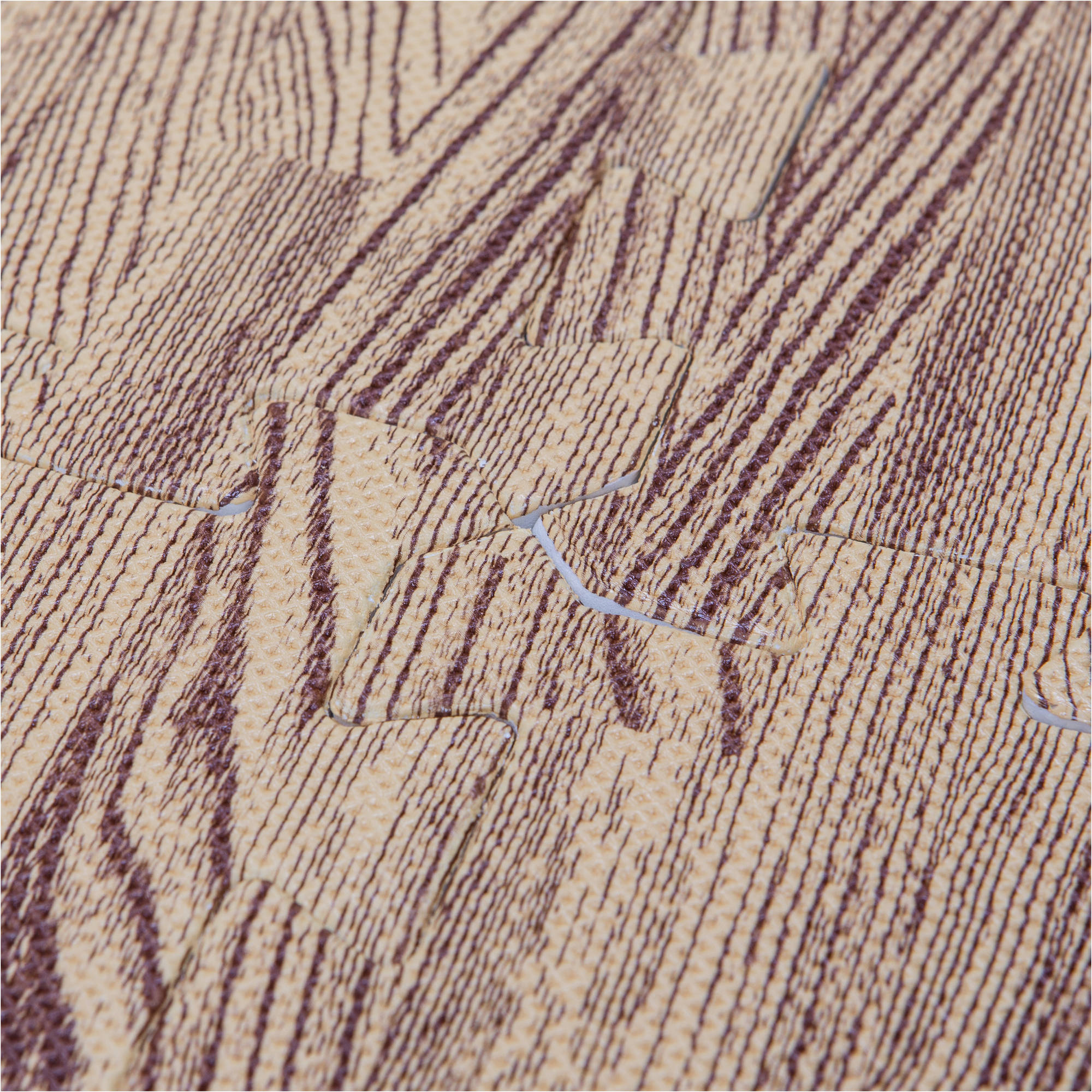 Tadpoles 9 Tile Natural Wood Grain Playmat | Interlocking Tiles with 12 Border Pieces | Soft EVA Foam | Safe & Durable | Total Floor Coverage 38” x 38” | For Kids & Adults | Oak