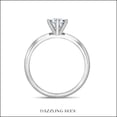 thumbnail image 3 of Dazzlingrock Collection IGI Certified 0.75 Carat Round Lab Grown White Diamond 6 Prong Classic Solitaire Engagement Ring for Women in 14K Solid White Gold Size 9, 3 of 6